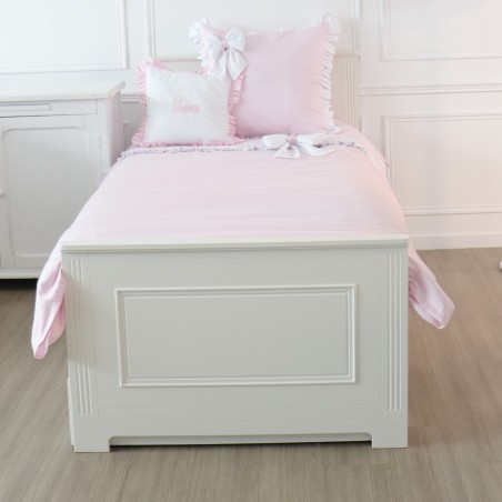 Junior-Bettwäsche-Set – Weiß und Rosa