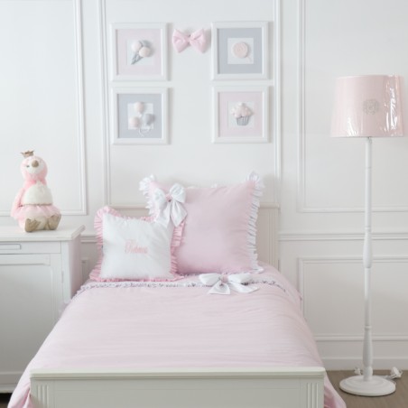 Set biancheria da letto Junior - Bianco e rosa