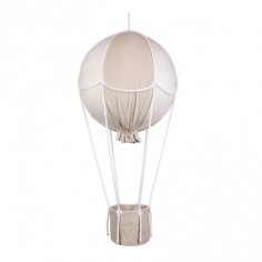Lámpara - Globo aerostático beige y dorado