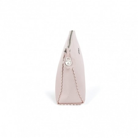 Bolsa de toalete de biscoito bege