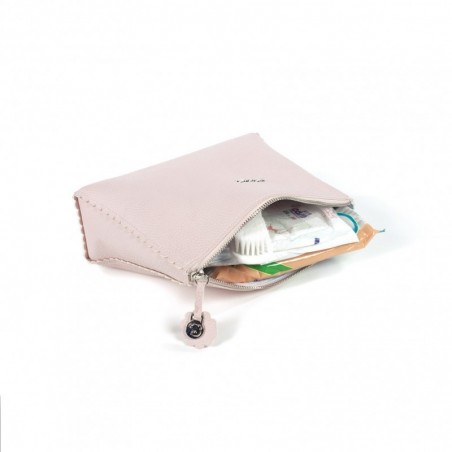 Bolsa de toalete de biscoito bege