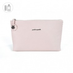 Bolsa de toalete de biscoito bege