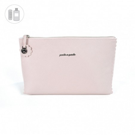 Bolsa de toalete de biscoito bege