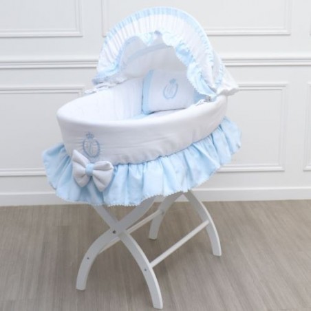 Culla con gonna - Collezione César celeste