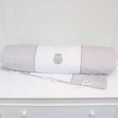 Steppdecke – Kollektion Arabesque Taupe Stripes