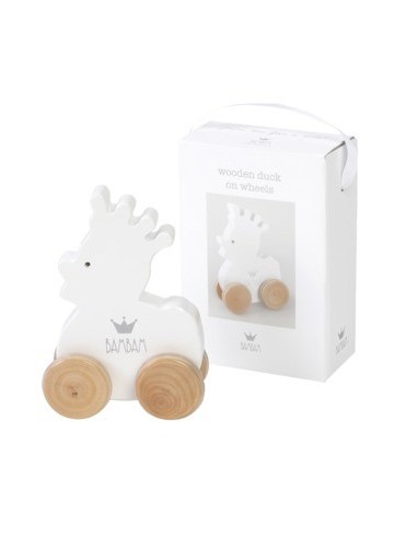 Papera in legno su ruote
