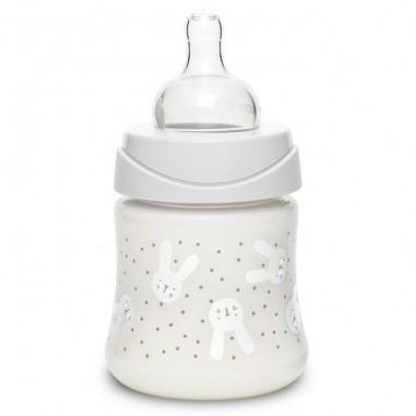 Biberon in vetro - Hygge Baby - Lapin grigio bianco - 120 ml