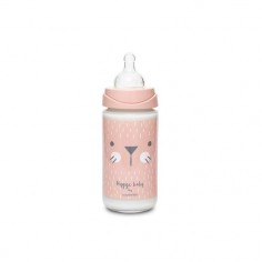 Glasbiberon - Hygge Baby - Lapin Rose - 240 ml