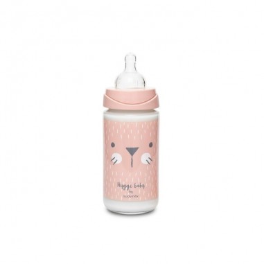 Glasbiberon - Hygge Baby - Lapin Rose - 240 ml