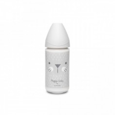 Babyflasche aus Glas – Hygge Baby – Weiße Katze – 240 ml