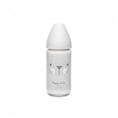 Mamadeira de vidro - Hygge Baby - Gato branco - 240mL
