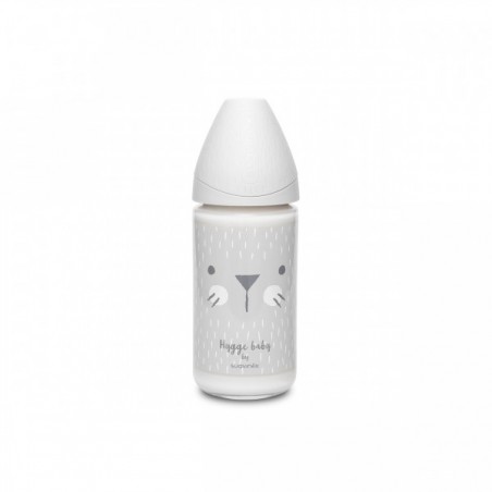 Babyflasche aus Glas – Hygge Baby – Weiße Katze – 240 ml