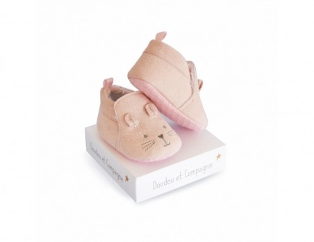 Pantuflas de bebé - Conejo rosa