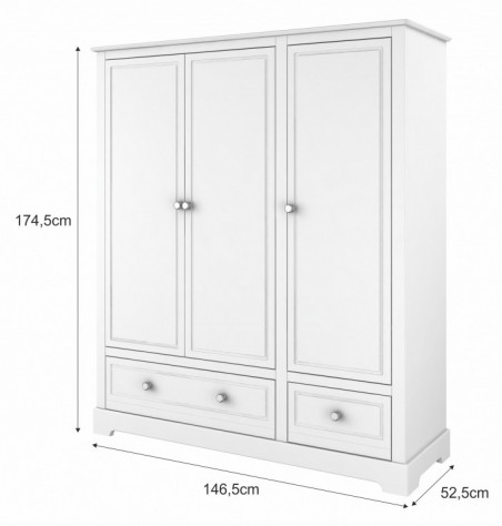 XL-Kleiderschrank - Marylou-Kollektion - Lieferung inklusive