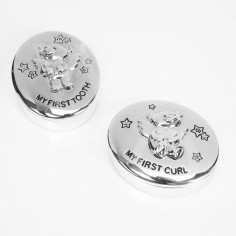 Lot - 2 boîtes souvenir en argent