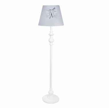 Lampe XL - pied rond - Noeud Papillon gris