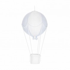 Suspension - Montgolfière bleu et blanche