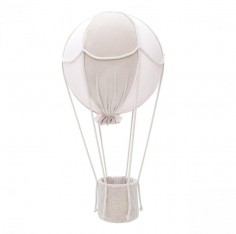Suspensión - Globo aerostático beige y rosa.