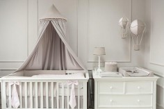 Sospensione - Mongolfiera beige e rosa 2