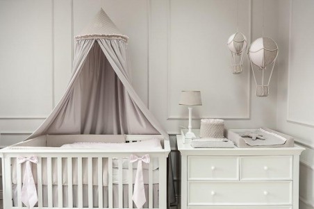 Suspension - Montgolfière beige et rose