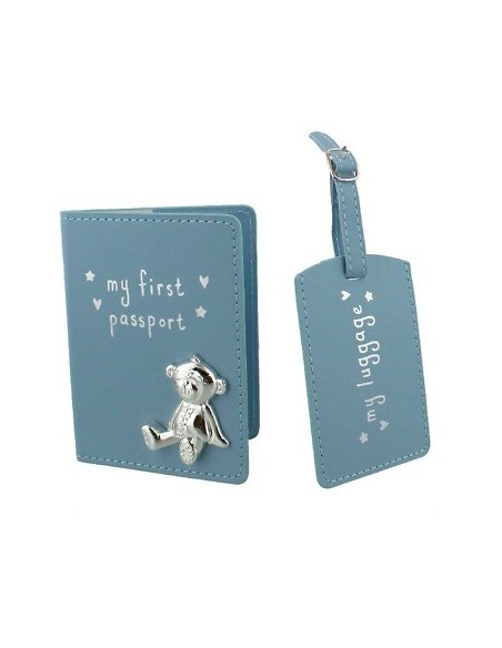 Blaue Reisepasshülle