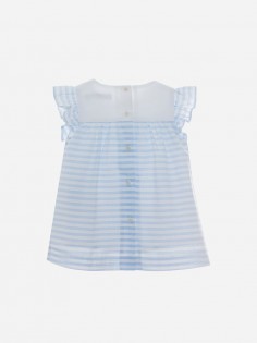 Kleid – weiß und himmelblau... 2