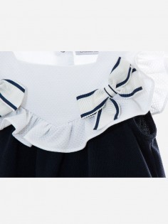 Playsuit – Weiß und Marineblau 2