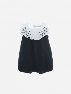 Playsuit – Weiß und Marineblau