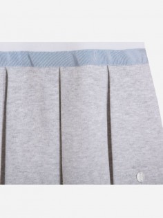 Kleid - weiß und grau 2