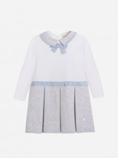 Vestido - branco e cinza