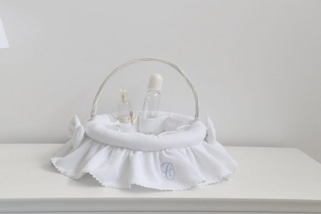 Panier produit jupe - César - Blanc & beige