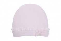 Cappello rosa con volant