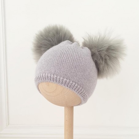 Gorro - Pompón gris