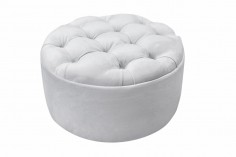 Pouf rotondo - grigio perla