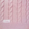 Manta de lã rosa pó