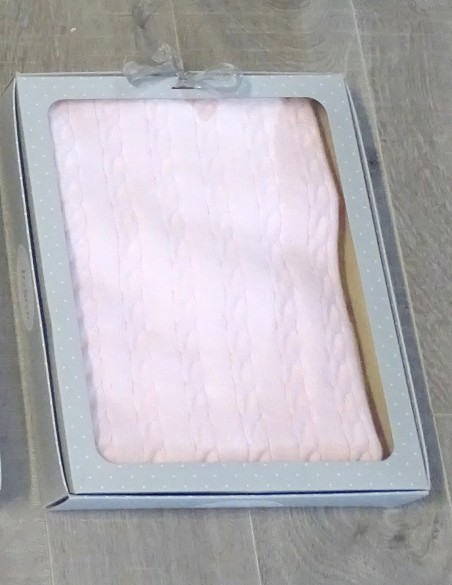 Puderrosa Wolldecke