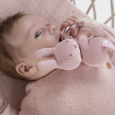 Peluche - Lapin rose 32 cm 2