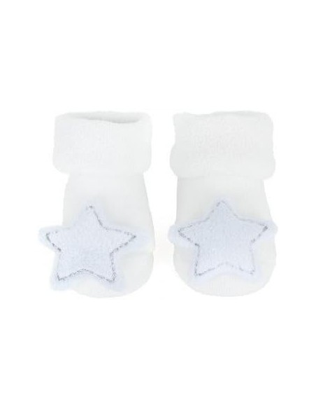 Chaussette - Étoile bleu hochet