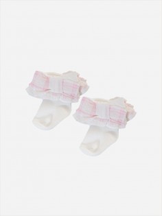 Calzino - fiocco rosa