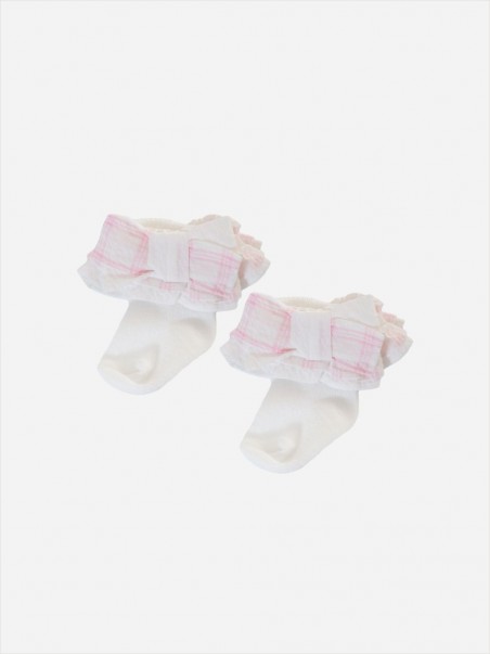 Socke - rosa Schleife