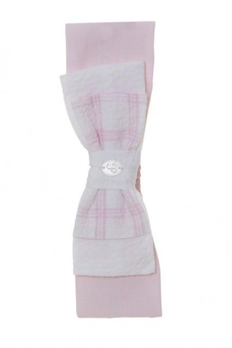 Fascia per capelli - rosa con fiocco