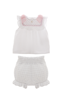 Set – weißer und grauer Karo