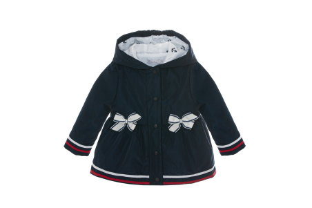 Manteau - Bleu marine avec noeud