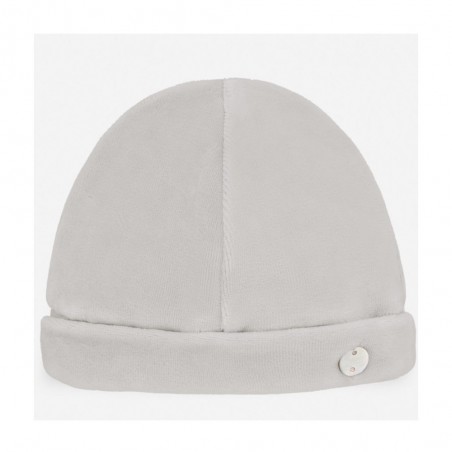 Gorro para bebé - Paz - terciopelo gris