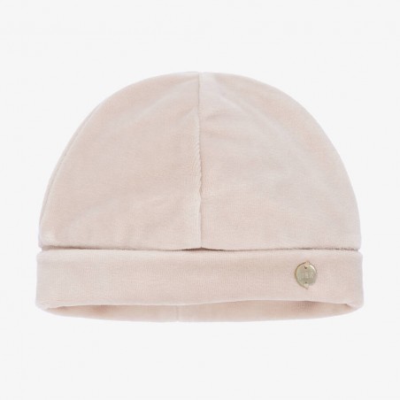 Gorro para bebé - Paz - terciopelo rosa