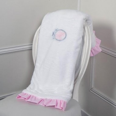 Nacimiento PSG blanco y cuadros rosa