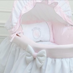 Couffin Gris Souris & Blanc - Collection Médaillon Couture 2