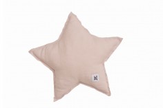 Coussin étoile - Lin rose