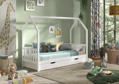 Lit Cabane 140x70 cm -...