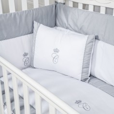 Tour de Lit Gris Perle & Blanc - Kollektion Pharell